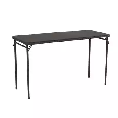 COSCO 20  X 48  Vinyl Upholstered Steel Frame Folding Table Black • $41.26