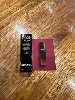 NIB  Chanel ROUGE ALLURE LAQUE Liquid Lip Color 80 Timeless .06 Oz 2ml MINI  • $20