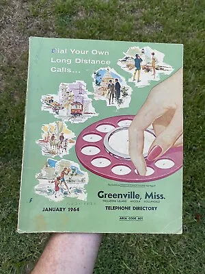 Vintage 1964advertising Greenville Mississippi Telephone Directory Phone Book • $39.99