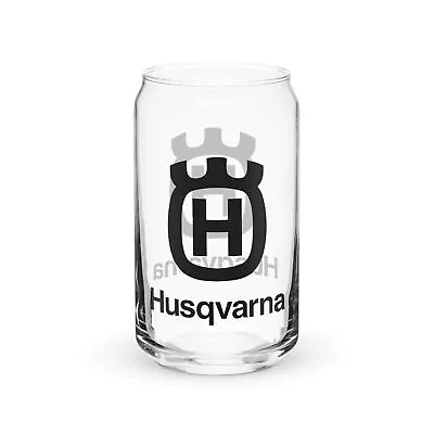 Husqvarna H Logo Moto Can-shaped Drinking Glass Vintage MX Motorcycle NEW • $20