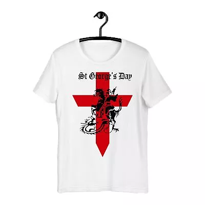 £9.99 • Buy St George's Day T Shirt England Knight Horse Dragon Novelty Gift Men Women Top