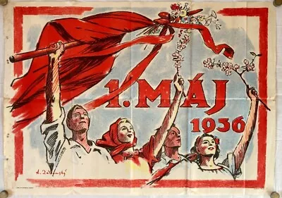 Original Vintage Poster ADOLF ZABRANSKY - THE 1st MAY - CZECHOSLOVAKIA - 1956 • $149