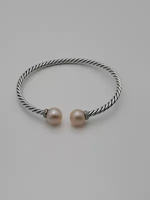 David Yurman Solari Bracelet With Diamonds And Pink Pearl Size Medium • $225