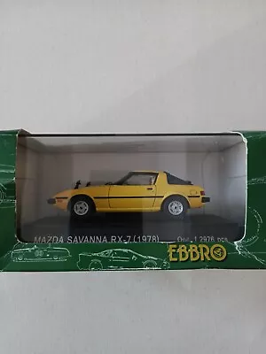 Ebbro 43149 1:43 Scale 1978 Mazda Savanna Rx-7 (sa22c) Die-cast Model Car Yellow • $35