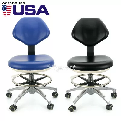 Dental Doctor Assistant Stool Mobile Chair Adjustable Height PU Leather 26# USA • $165.59