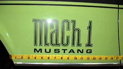 FORD MUSTANG Mach 1 Fender Decals Pair 1971 1972 1973 • $42