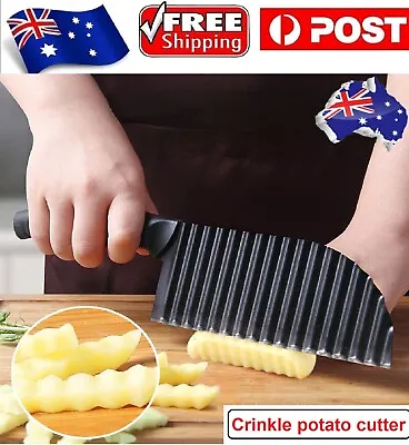 Chopper Knife Wavy Slicer Crinkle Potato Chip Blade Crinkle Vegetable Aus Cutter • $15.99
