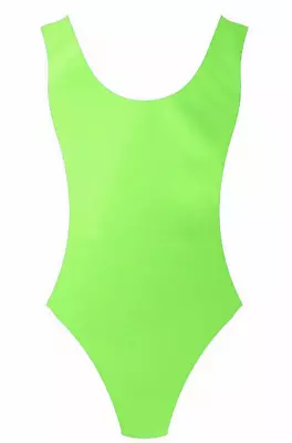 # Awesome 80s Fluro Green Leotard Disco Ladies 80s Costume • $21.99