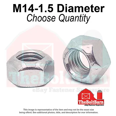 M14-1.5 Class 10 Hex Top Lock Nuts Zinc Clear Fine Thread (Pick Quantity) • $10.83