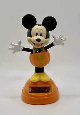 New Disney Mickey Mouse Solar Powered Dancing Bobblehead Toy Halloween Pumpkin • $11