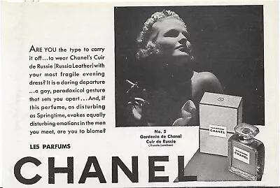 Vintage 1930's Women's Perfume Box & Bottle - Chanel No. 5 - 1938 Art Print AD • $9.95