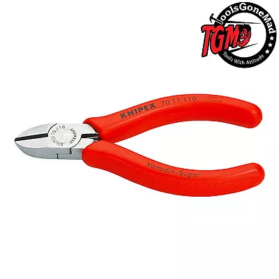 Knipex 110mm Mini Diagonal Side Cutting Cutters Pliers W/ Opening Spring 7011110 • $34.02