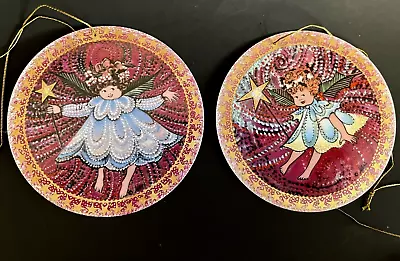 P Buckley Moss First And Second Angel Ornaments With Boxes • $24