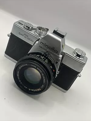 Minolta SRT 200 35mm Film Single Lens Reflex Camera Body Chrome  (AS-IS) • $27.99