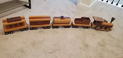 Vintage Wooden Train Set • $158