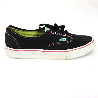Vans Sneakers Size 8.5 Mens 10 Womens Black Rainbow Pink Unisex Lace Up • $55