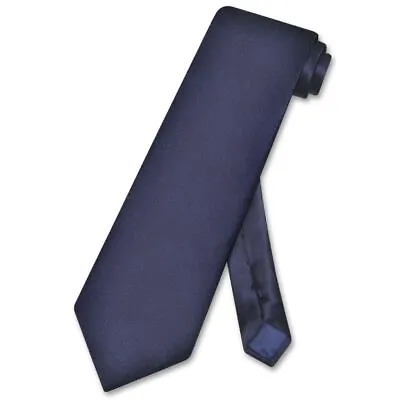 Biagio 100% SILK NeckTie Solid NAVY BLUE Color Mens Neck Tie • $17.95