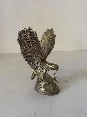 Vintage Small EAGLE BIRD Brass Metal Statue Wings Spread In Motion Figure Flying • $5.99