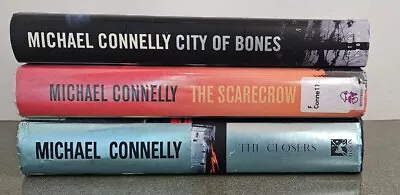 Michael Connelly Lot 3 HCs: City Of Bones 1st Scarecrow 1st The Closers UK 1st • $15