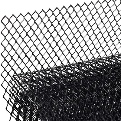 Black Car Front Bumper Rhombic Grille Mesh 40x13  Alloy Grill Mesh Accessories • $37.39