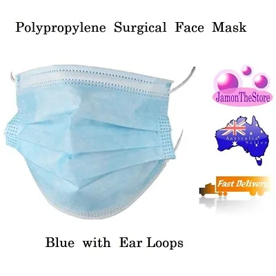 Disposable Surgical Medical Face Mask Premium Individual Pack 4ply Blue Earloop  • $18