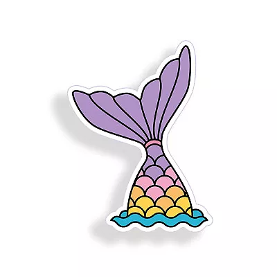 Purple Mermaid Tail Sticker Laptop Tablet Beach Car Vehicle Window Bumper Decal • $2.95