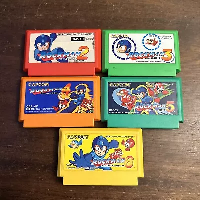 Nintendo Famicom - Capcom Mega Man Rockman 2 3 4 5 6 Set Megaman Japan FC NES US • $98.96