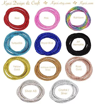 6mm Flexible Rhinestone Rope Shiny Crystal Trim 1 5 10 25 50yard Bridal Jewelry • $7.99