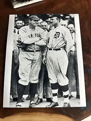 Baseball Legends BABE RUTH And TY COBB Glossy 8x10 Photo Yankees/Tigers • $8.99