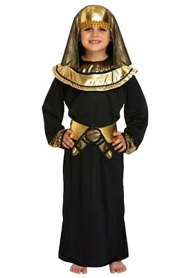 £11.99 • Buy Black Egyptian Pharaoh Costume Boys Kids Fancy Dress Outfit Costume Book Week 