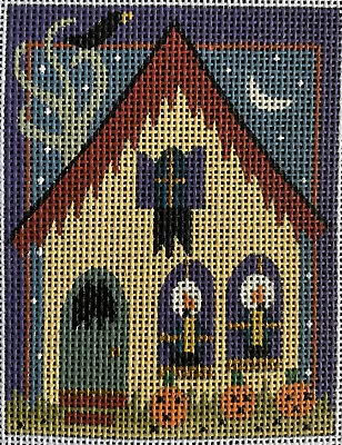 Melissa Shirley Handpainted Needlepoint Canvas -  Haunted Halloween House Hp Np • $25