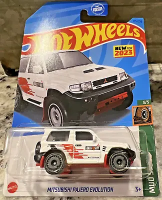 Mattel Hot Wheels *P Case* 175/250 Mitsubishi Pajero Evo ~ 2023 HW Mud Studs 3/5 • $3