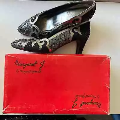 Margaret J. By Margaret Jerrold Black And Grey Vintage Pumps 7.5 • $45