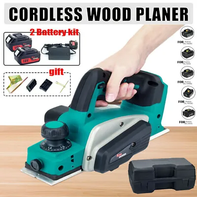 Cordless Electric Wood Planer Door Plane Woodworking 82mm For Makita 18V Battery • £156.99