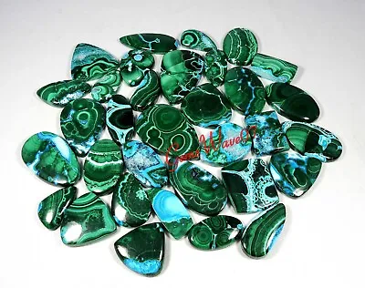 Natural Green Blue Malachite Chrysocolla Cabochon Gemstone Wholesale Lot 94 Pcs • $8.04