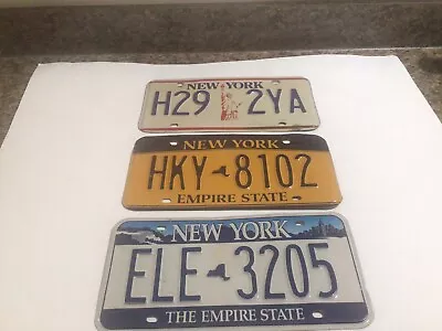 Three (3) Different Very Good Vintage New York State Collectible License Plates • $15