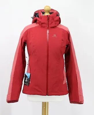 Salomon Brilliant Womens Shell Jacket S Red Rrp £ 300 Vi • £80.61