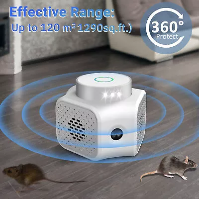 Plug In Ultrasonic Rodent Repellent Indoor Mouse Squirrel Repeller Deterrent US • $20.99