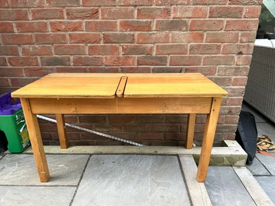 £5 • Buy Vintage Retro Old School Double Twin Homework Hobby Desk W Lids