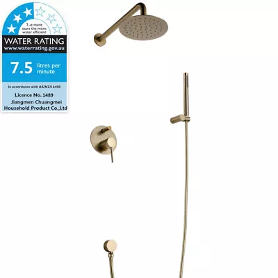 WELS Brass Bathroom Shower Faucet Set Rainfall Shower Head Mixer Taps With Valve • $260