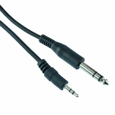 1m 3.5mm To 6.35mm 1/4  AUX Stereo Jack Audio Lead Cable Plug  • £2.49