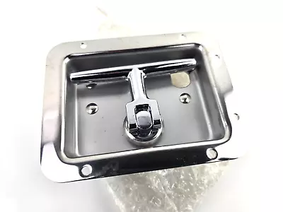 Trailer Door Latch T-Handle Lock Chrome With Keyhole Camper RV • $19.99