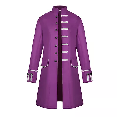 Men Tuxedo Coats Medieval Steampunk Victorian Vintage Jacket Halloween Costume • $26.24