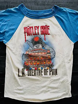 Vintage Motley Crue Theatre Of Pain 1985 Tour  Shirt (Autographed) • $400