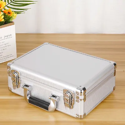 Small Hard Briefcase Travel Flight Toolbox Hand Gun Protective Box With Key Lock • $49.82