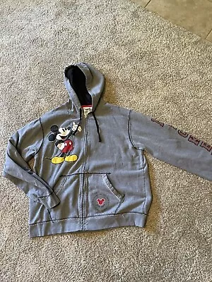 Disney Hoodie Jacket Adult XXL Mickey Mouse Full Zip Fleece Hooded Casual • $29.99