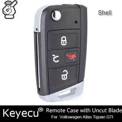 Remote Key Case Shell Fob 4 Button For Volkswagen Golf GTI Tiguan Jetta Atlas • $13.49