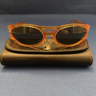 Versus Gianni Versace 1995 Vintage Orange Sunglasses Versace MOD E30 COL 844 • $119.99