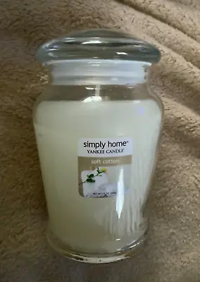 Yankee Candle Simply Home Medium Jar SOFT COTTON 340g (12oz) • £19.95