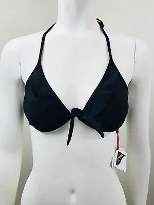 EDC Esprit De Corp Women's Bikini Ruffled Underwire Black Large B-Cup 40B EU • $6.99